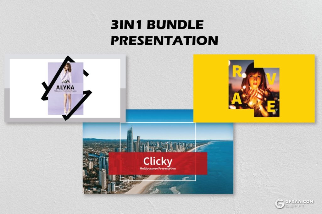 3套简约时尚杂志风格PPT模板合集 - 顶尖PPT