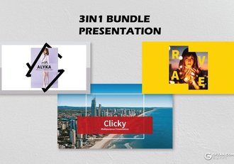 3套简约时尚杂志风格PPT模板合集 - 顶尖PPT