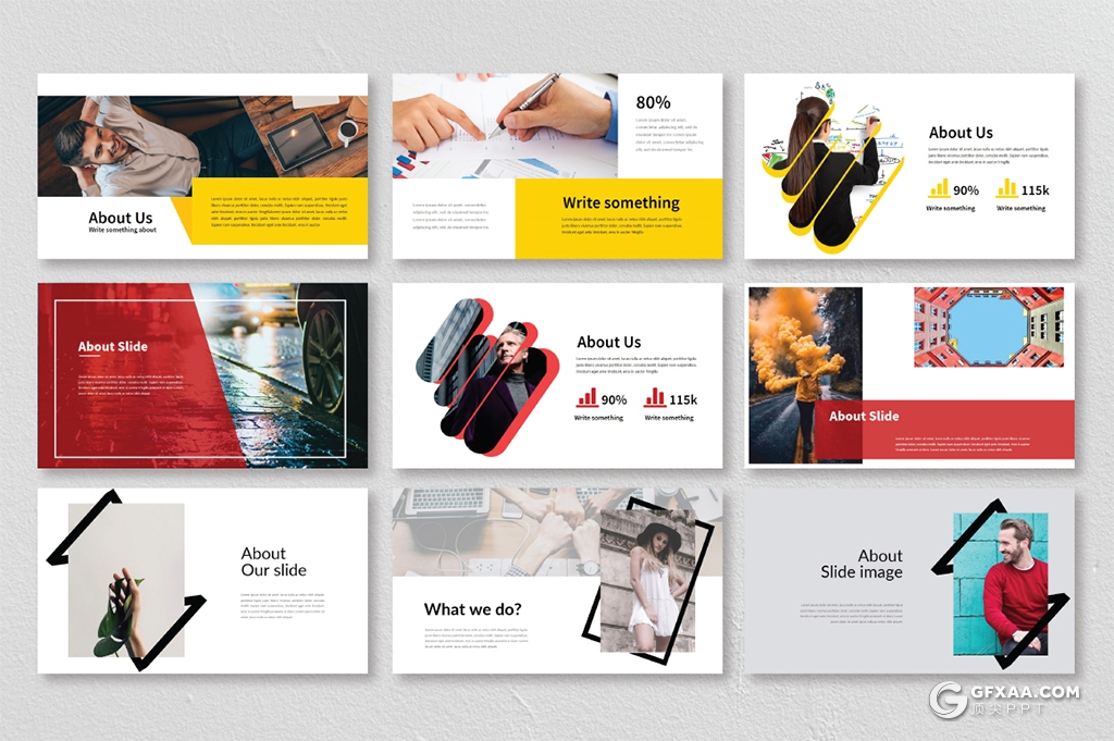 3套简约时尚杂志风格PPT模板合集 - 顶尖PPT