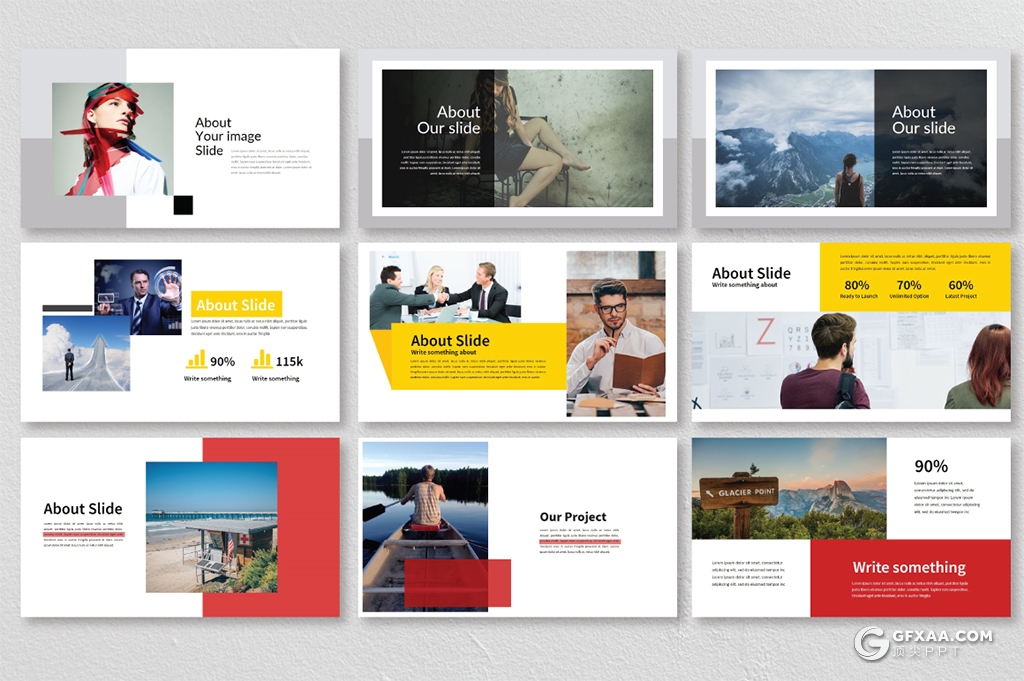 3套简约时尚杂志风格PPT模板合集 - 顶尖PPT