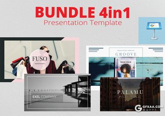 4套极简时尚流行杂志风格PPT模板 - 顶尖PPT