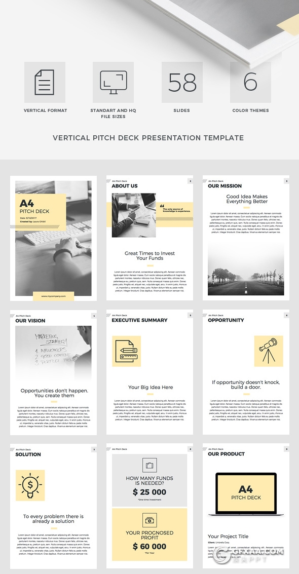 58页A4规格简约画册PPT模板 - 顶尖PPT