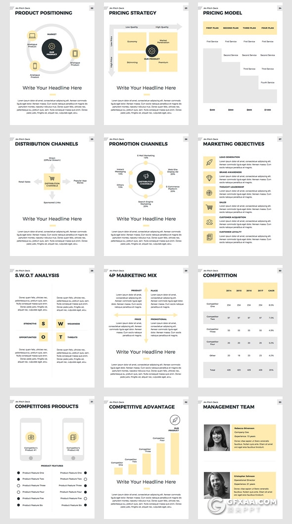 58页A4规格简约画册PPT模板 - 顶尖PPT