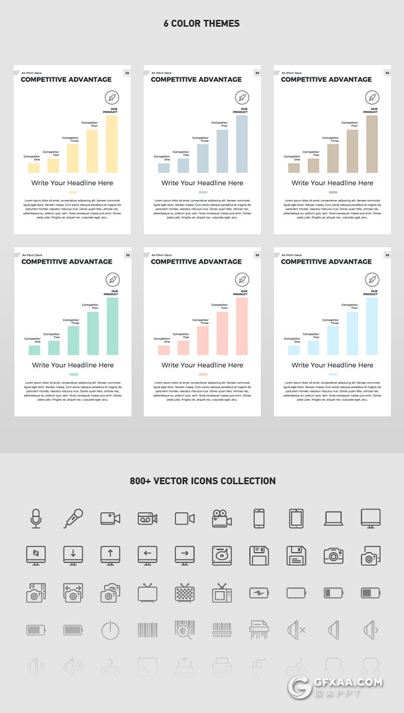 58页A4规格简约画册PPT模板 - 顶尖PPT