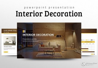 30页室内装修方案展示报告PPT模板 - 顶尖PPT