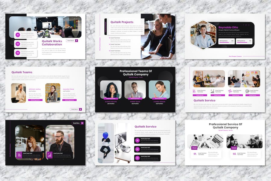 自由职业工作室项目推介PPT模板 - 顶尖PPT