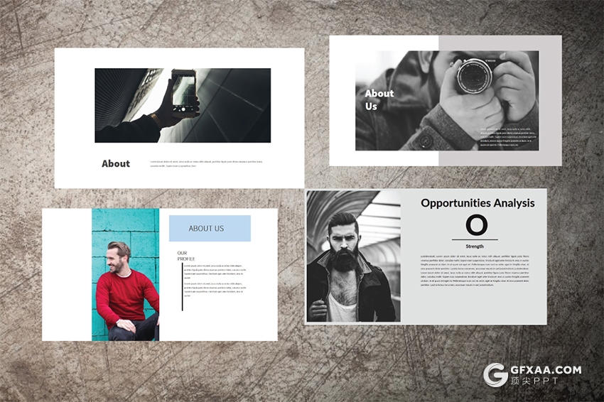 4套极简杂志风格PPT模板合集 - 顶尖PPT