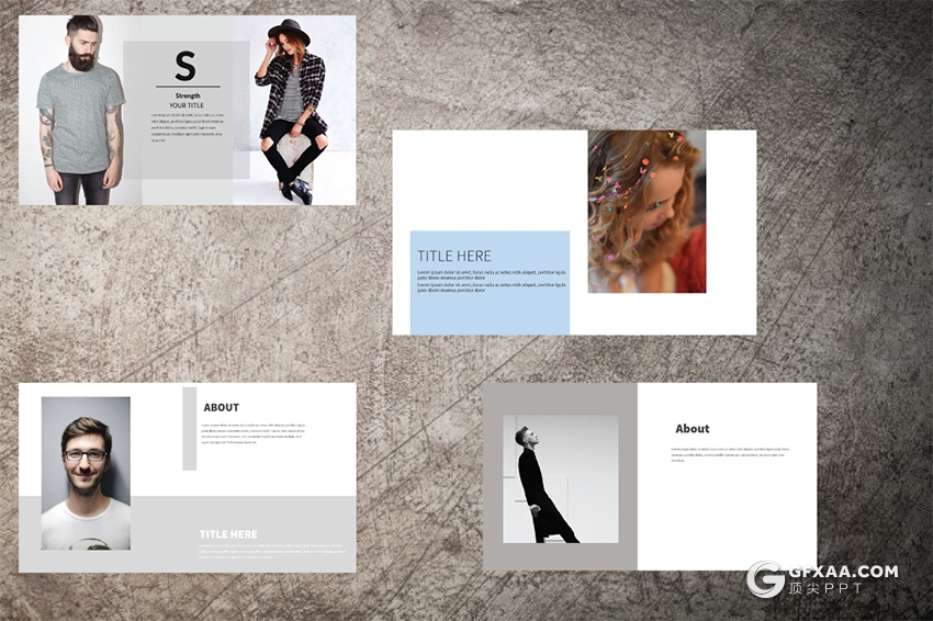 4套极简杂志风格PPT模板合集 - 顶尖PPT