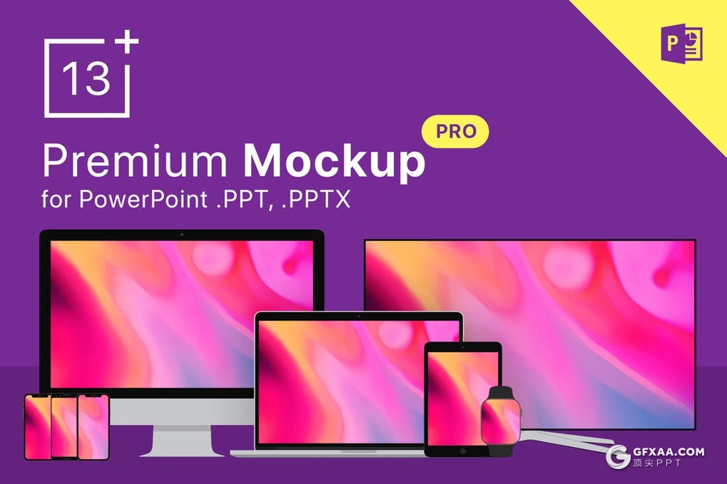 笔记本平板电脑手机穿戴设备keynote样机素材模板 - 顶尖PPT