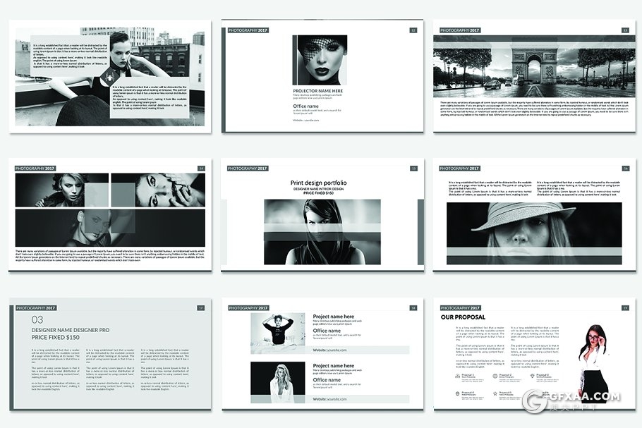 32页黑色系杂志商务风格PPT模板 - 顶尖PPT