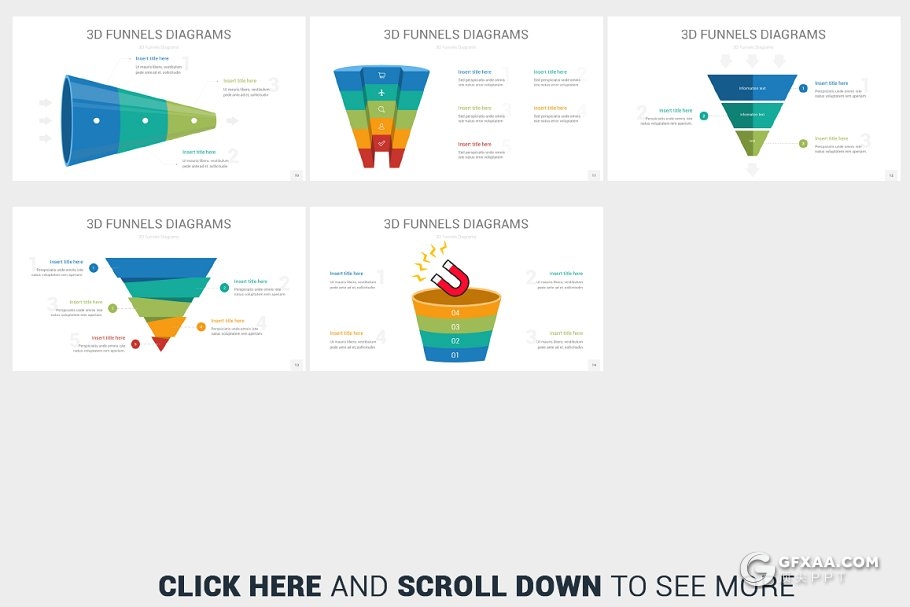 创意锥形漏斗数据图形PPT模板 - 顶尖PPT