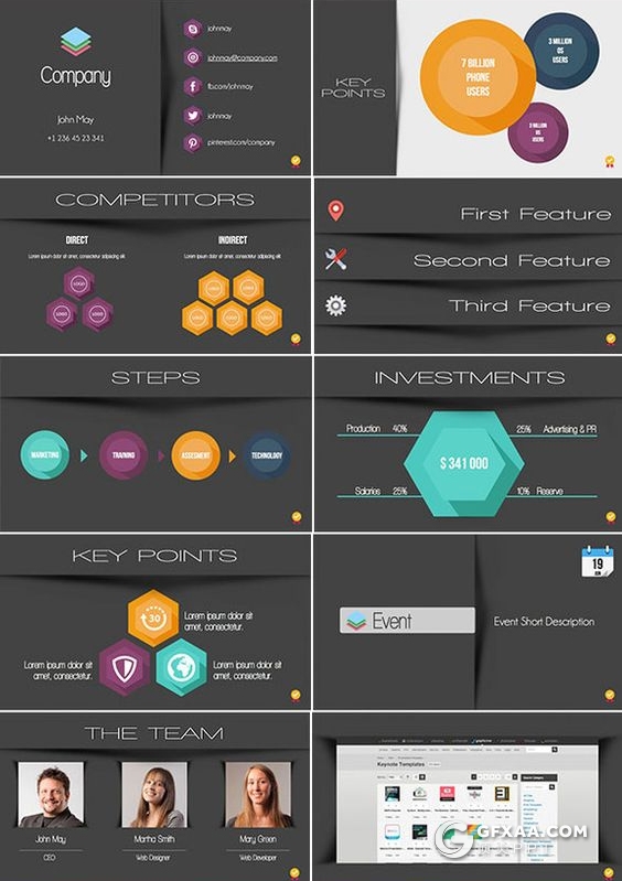 经典商务团队介绍工作总结keynote模板 - 顶尖PPT