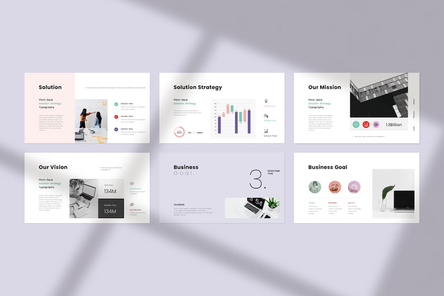 清新简约风格工作总结公司介绍PPT模板 - 顶尖PPT