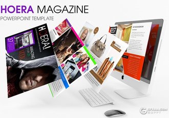 40页时尚流行杂志风格PPT模板 - 顶尖PPT