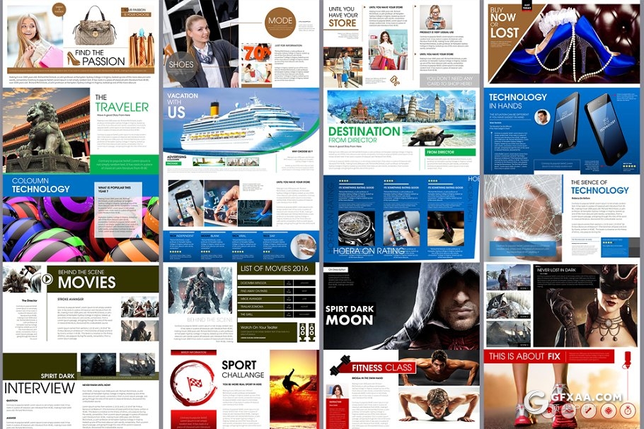 40页时尚流行杂志风格PPT模板 - 顶尖PPT