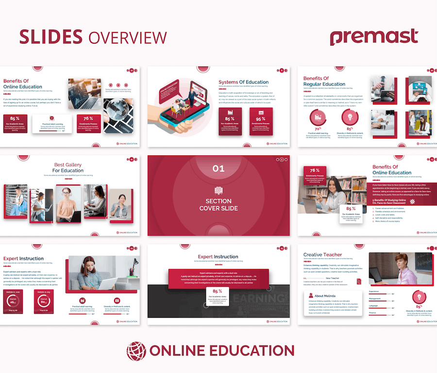 国外设计在线教育课程PPT模板 - 顶尖PPT