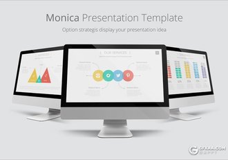 98页3种配色 欧美扁平化商务多用途PPT模板 - 顶尖PPT