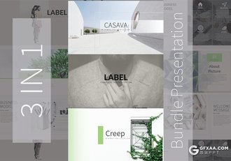 3套简约文艺商务多用途PPT模板 - 顶尖PPT