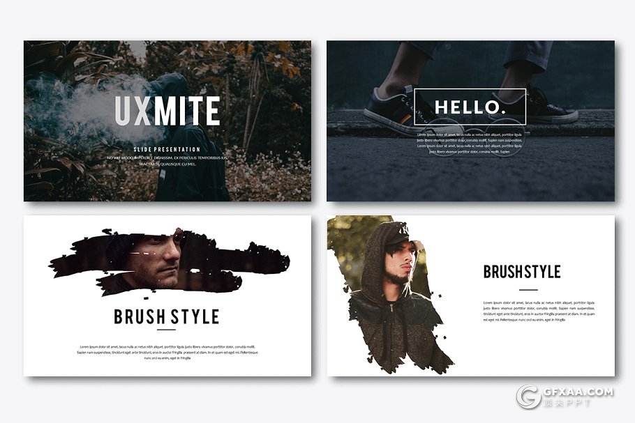 40页简约风格男人装服饰展示PPT模板 - 顶尖PPT