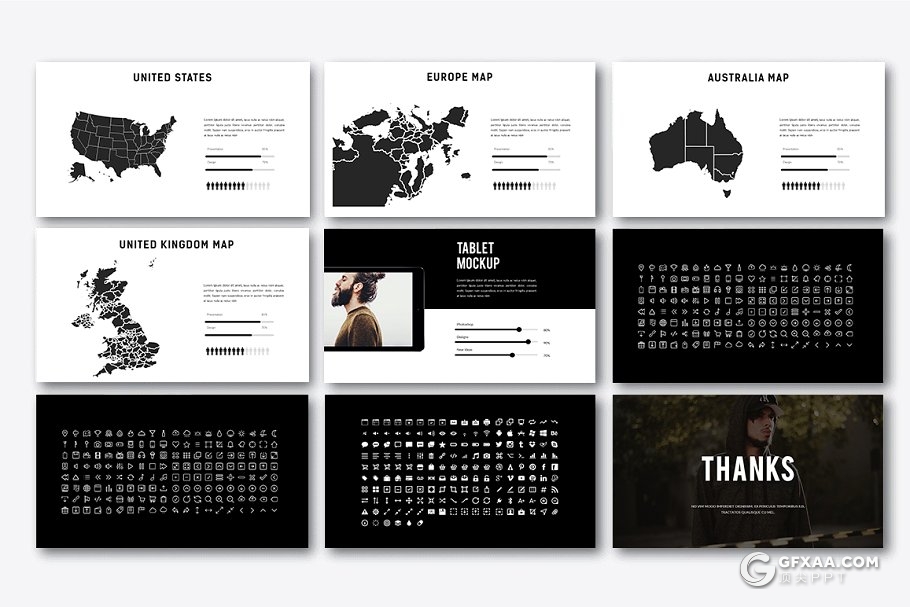 40页简约风格男人装服饰展示PPT模板 - 顶尖PPT