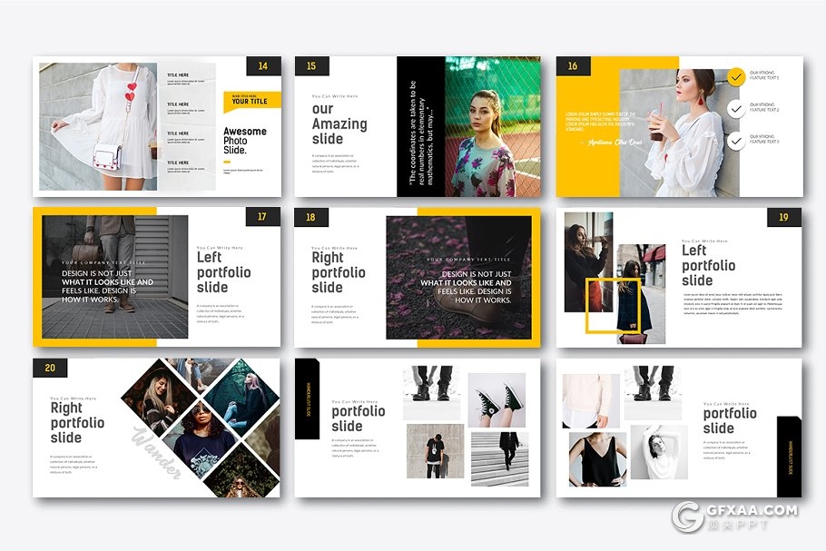 40页女性服装展示宣传PPT模板 - 顶尖PPT