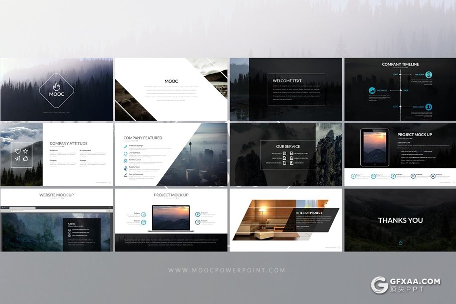 100页10种配色高端大气商务多用途PPT模板 - 顶尖PPT