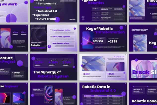 机器人创新AI人工智能PPT模板 - 顶尖PPT