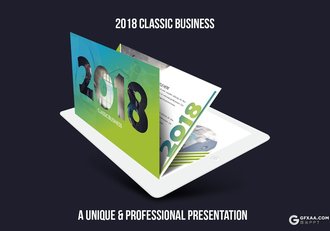 欧美风格渐变色系商务工作总结汇报PPT模板 - 顶尖PPT