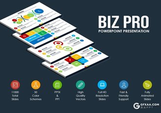 110页精美数据图形商务多用途PPT模板 - 顶尖PPT