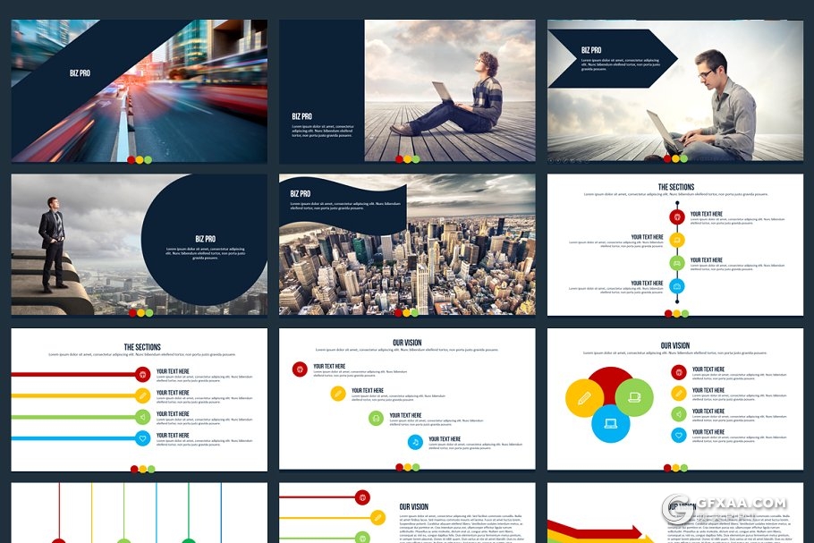 110页精美数据图形商务多用途PPT模板 - 顶尖PPT