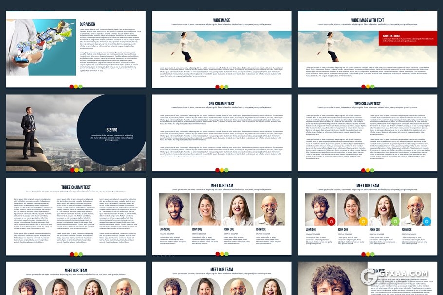 110页精美数据图形商务多用途PPT模板 - 顶尖PPT