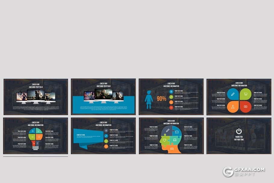 22页多种色彩欧美商务多用途PPT模板 - 顶尖PPT