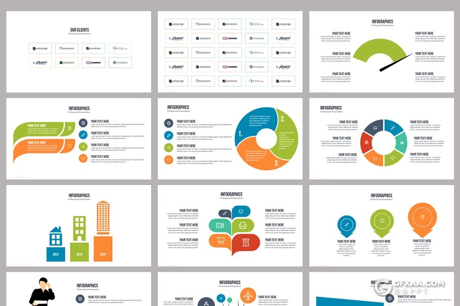 70页精美配色创意商务多用途PPT模板 - 顶尖PPT