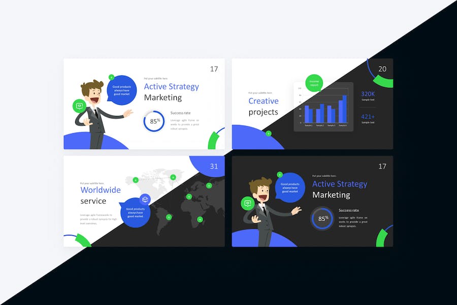 创意营销计划企业合作年总结汇报PPT模板 - 顶尖PPT