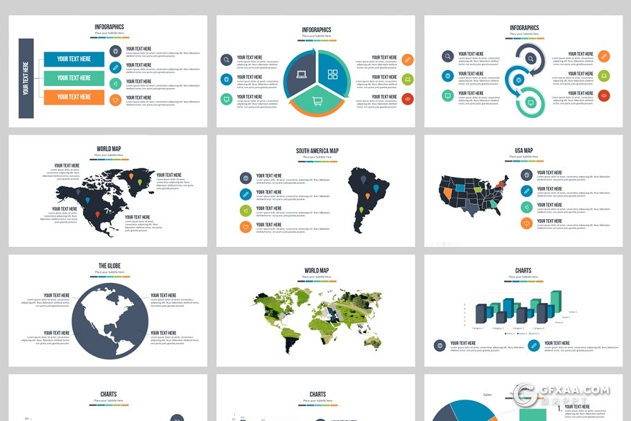 85页多种配色欧美商务总结计划PPT模板 - 顶尖PPT