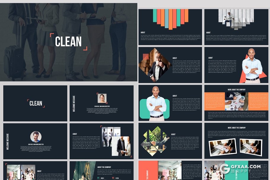 50页欧美企业团队团队架构展示PPT模板 - 顶尖PPT