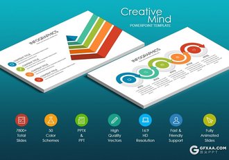 77页多色搭配精美图形设计商务通用PPT模板 - 顶尖PPT