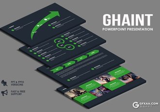 41页绿色商务图形大合集PPT模板 - 顶尖PPT