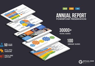 100页欧美扁平化商务多用途PPT模板 - 顶尖PPT