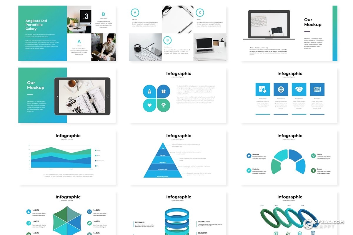 30页欧美年终总结汇报工作计划Google Slides模板 - 顶尖PPT