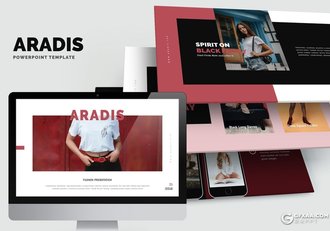 62页极简风格模特人物展示PPT模板 - 顶尖PPT