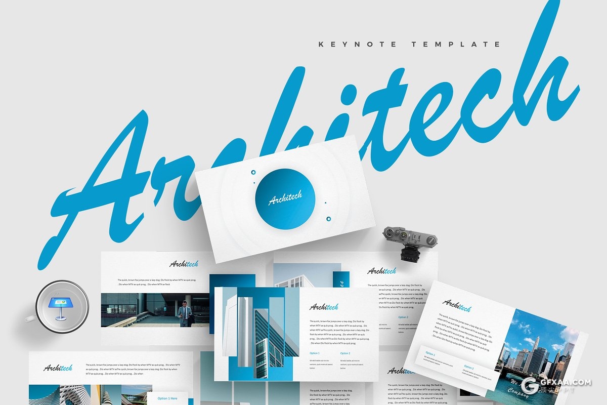 30页5种主题配色 欧美商务工作总结keynote模板 - 顶尖PPT