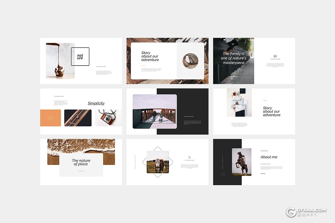 57页极简清新产品图片展示PPT模板 - 顶尖PPT