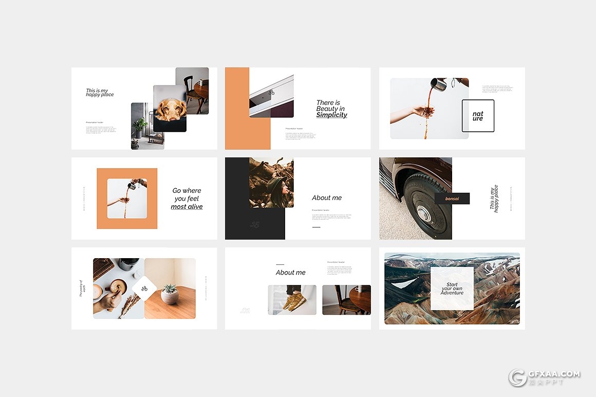 57页极简清新产品图片展示PPT模板 - 顶尖PPT