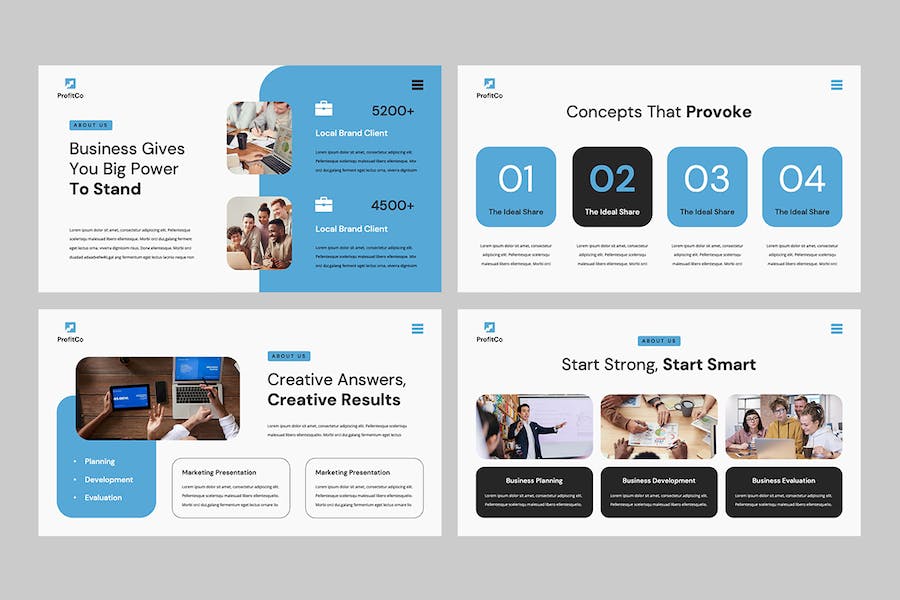 蓝色企业数字营销推广方案策划Keynote模板 - 顶尖PPT