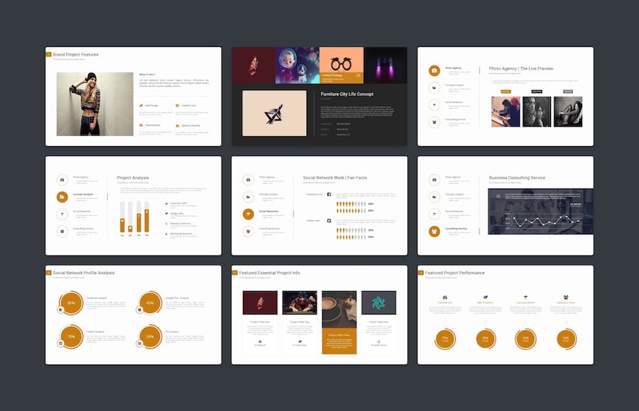 扁平化简约国外商务商用多用途PPT模板 - 顶尖PPT