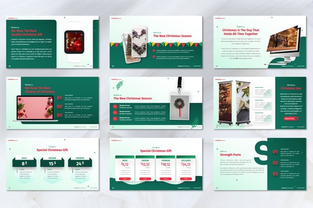 圣诞节主题展示设计方案PPT模板 - 顶尖PPT