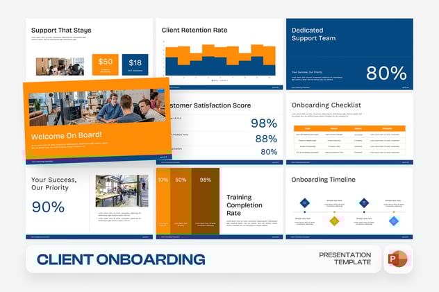 客户入职欢迎流程管理PPT模板 - 顶尖PPT
