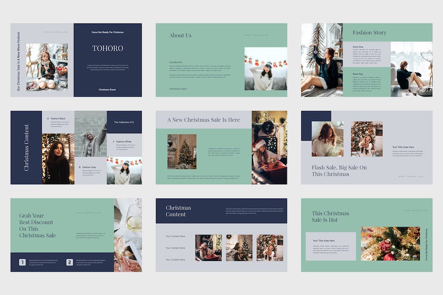 扁平化时尚圣诞节文化宣传活动策划keynote - 顶尖PPT