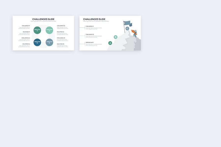 商业挑战信息图表PPT模板 - 顶尖PPT